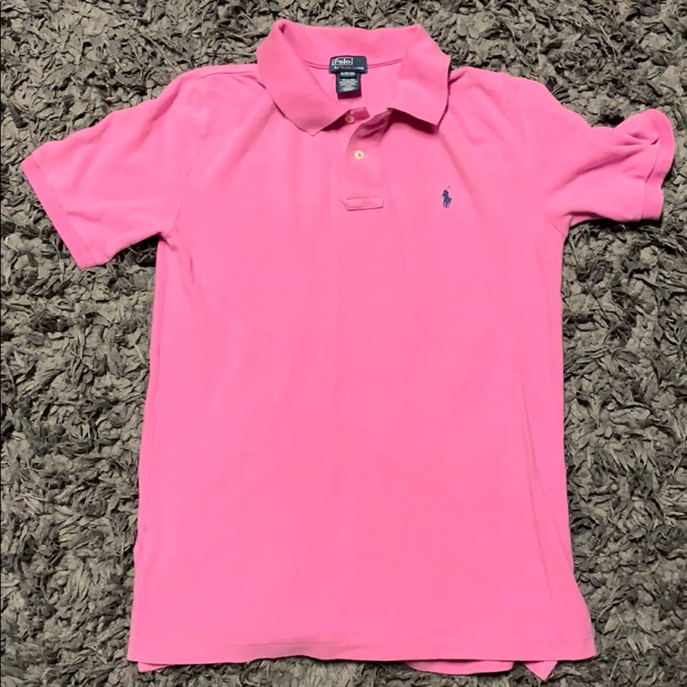 Pink polo shirt